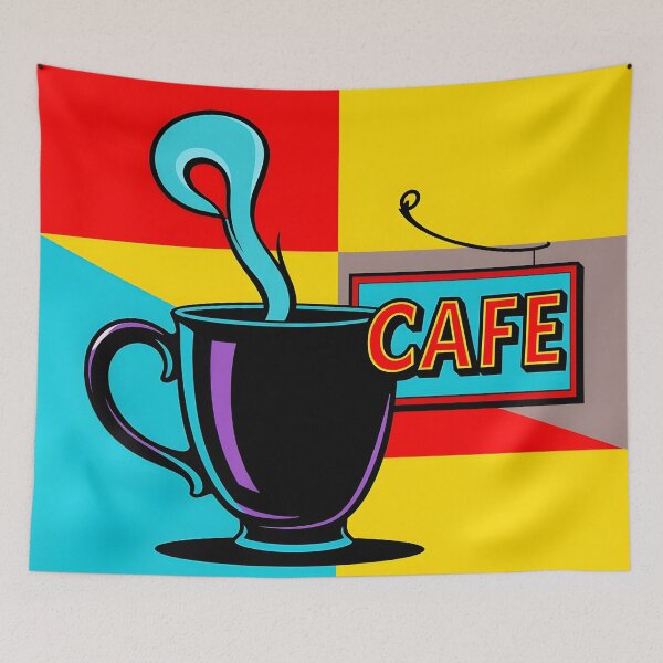 Item preview, Coffee & Comics – Bold Pop Art Café Poster designed and sold by LSVart.