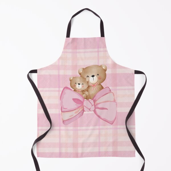 Item preview, Mother and Baby Teddy Bears with Pink Bow designed and sold by The Sweet Pixel.