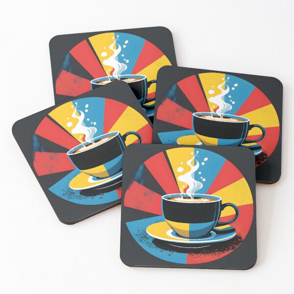 Item preview, Steamy Start – Bold Coffee Cup in Pop Art Silence designed and sold by LSVart.