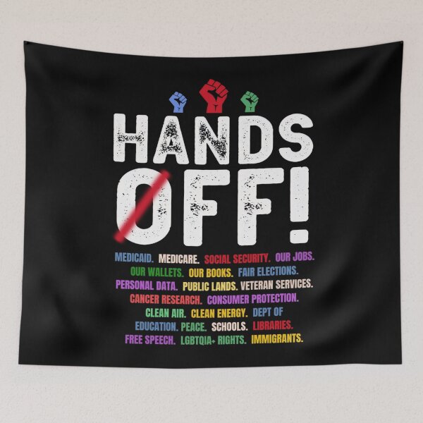 Item preview, Hands Off Protest Social Security And Medicare Protest Funny designed and sold by Galactic-Sketch.