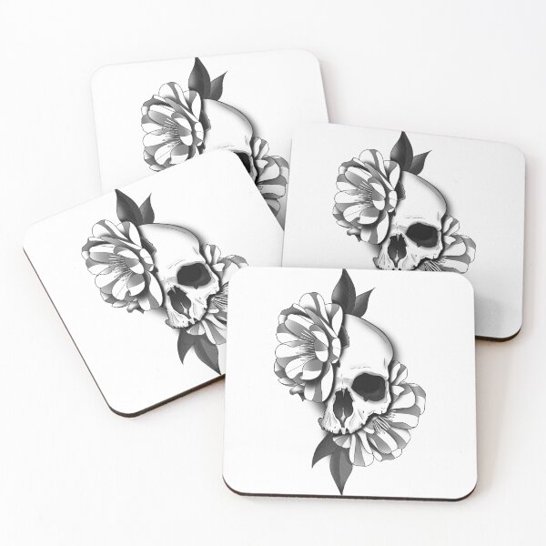 Item preview, Skull & peonies designed and sold by DeGePe-Art.