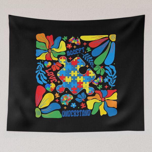 Item preview, Accept Understand Love Autism Awareness Boho Flower Puzzle designed and sold by lidanmasi.