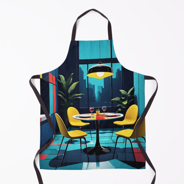 Item preview, Retro Bistro Vibes – 80s-Inspired Table & Chairs in Pop Art Style designed and sold by LSVart.