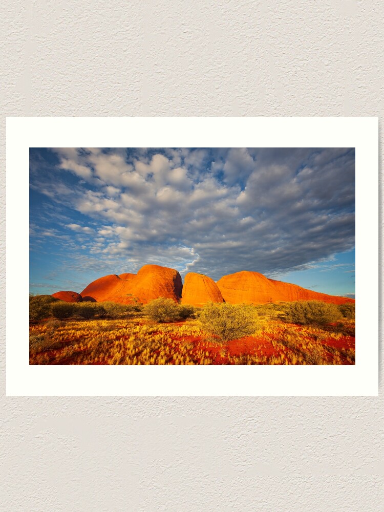 Thumbnail 1 of 3, Art Print, The Olgas (Kata Tjuta), Sunset, Australia designed and sold by Chockstone.