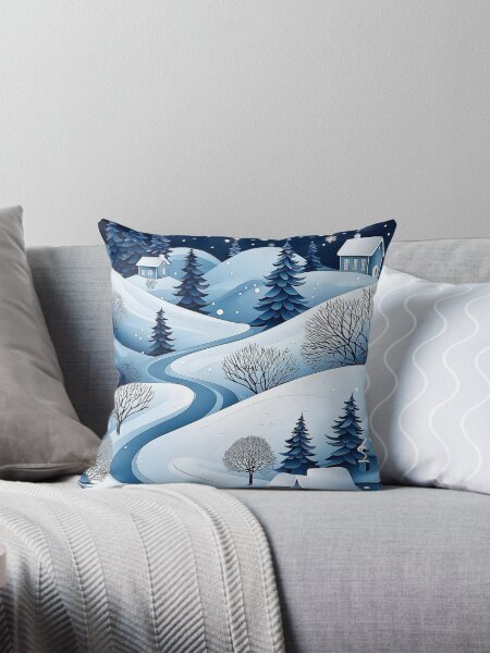 Artikel-Vorschau von Schneelandschaft in einer Winternacht, designt und verkauft von oscar321698.