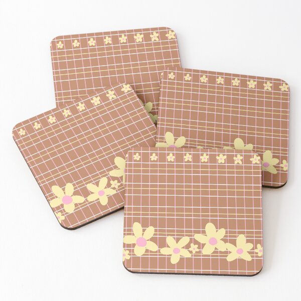 Item preview, Peachy Plaid Floral Pattern designed and sold by Stellaura.