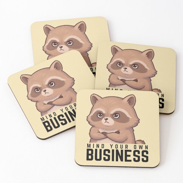 Item preview, Mind Your Own Business Raccoon designed and sold by The magic  Yellow bus.