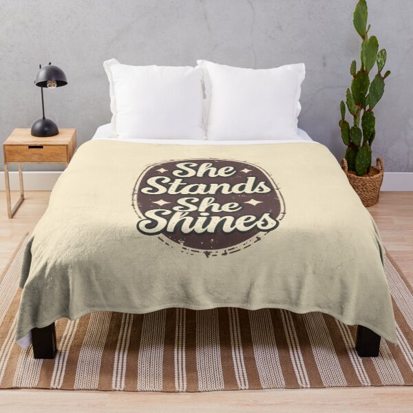 Item preview, She Stands, She Shines – Bold & Vintage Feminist Art designed and sold by AuraMotivate.
