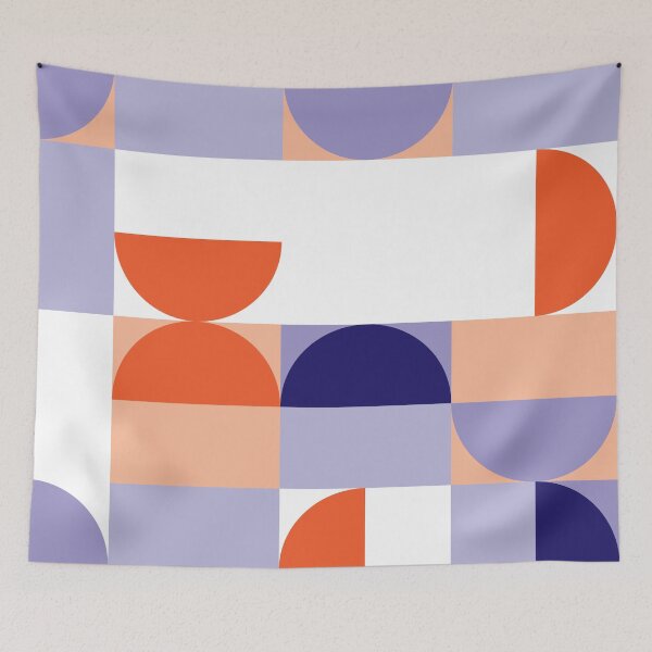 Item preview, Minimal Bauhaus Semi Circle Geometric Pattern 1 #bauhaus #minimal #graphic designed and sold by Dominiquevari.