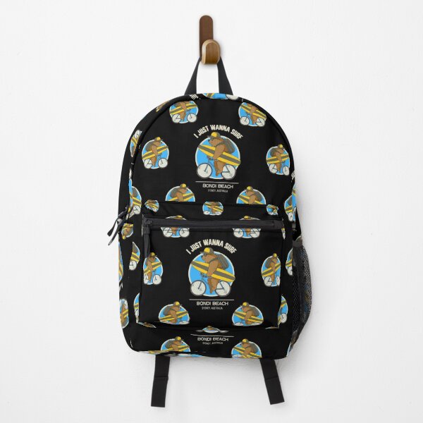 Item preview, I Just Wanna Surf Bondi Beach | Bear On Bike with Surfboard designed and sold by CheesyTeesAU.