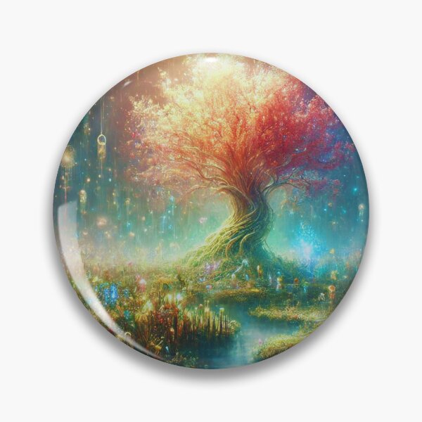 Item preview, Mystical Dream Tree – Glowing Fantasy Garden of Light Art designed and sold by AlphaPODMonkey.