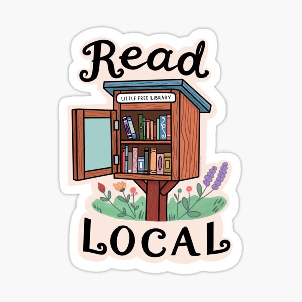 Artikel-Vorschau von Lesen Sie lokal – Little Free Library Buchdesign, designt und verkauft von EnchantedGremlinLoot.
