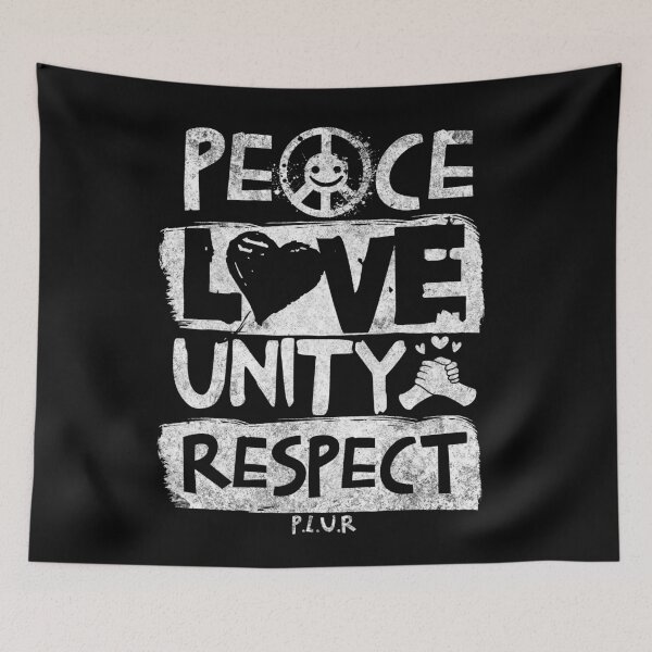 Item preview, PLUR  - Peace Love Unity Respect 2 (white)  designed and sold by Discothreadz.