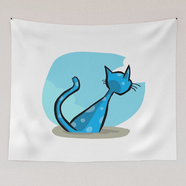 Item preview, Blue Cat White Spot. B08 designed and sold by ParissiFriends.