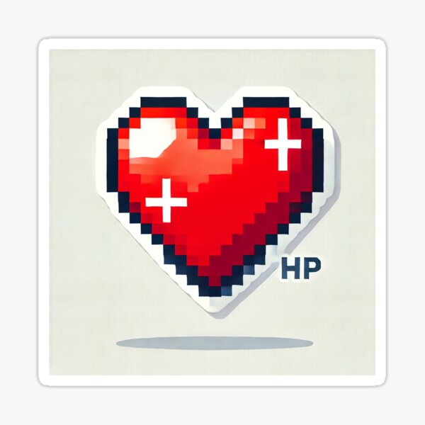 Artikel-Vorschau von Pixel HP Heart – Retro-Gaming-Gesundheit Sticker, designt und verkauft von jddwheeler.