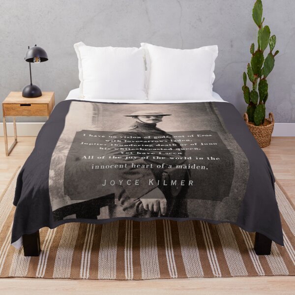 Item preview, Joyce Kilmer quote:I have no vision of gods, not of Eros with love-arrows laden, Jupiter thundering death or of Juno his white-breasted queen, designed and sold by artbleed.