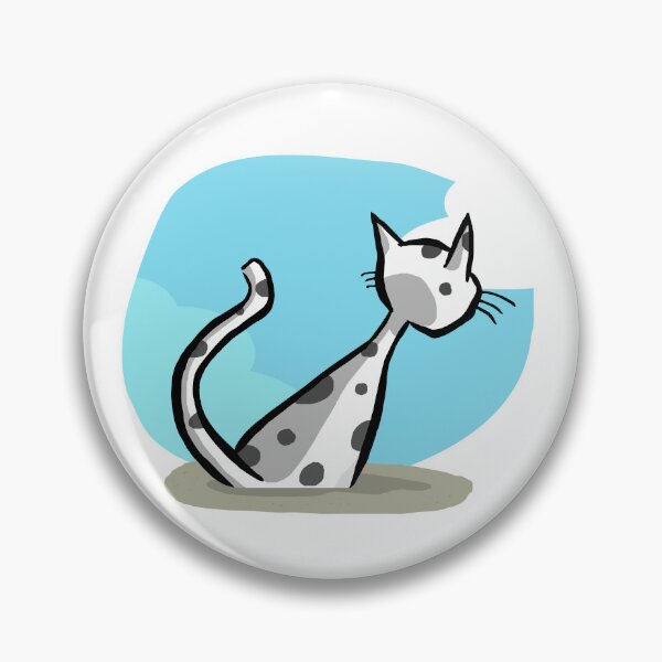 Item preview, White Cat Black Spot. B09 designed and sold by ParissiFriends.