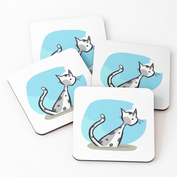 Item preview, White Cat Black Spot. B09 designed and sold by ParissiFriends.