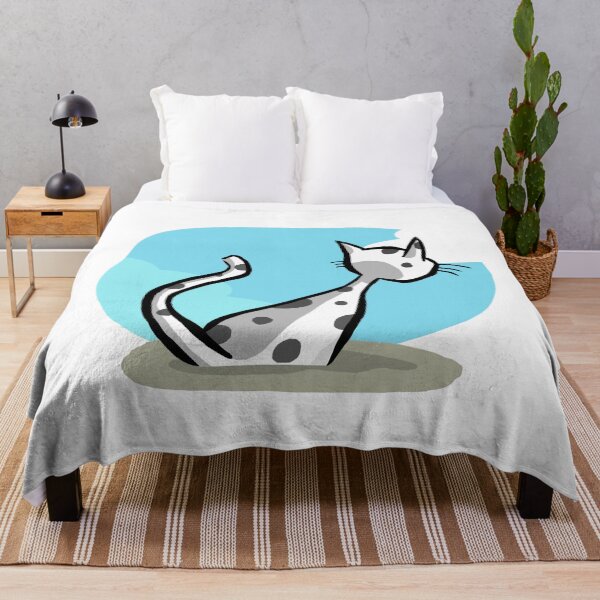 Item preview, White Cat Black Spot. B09 designed and sold by ParissiFriends.