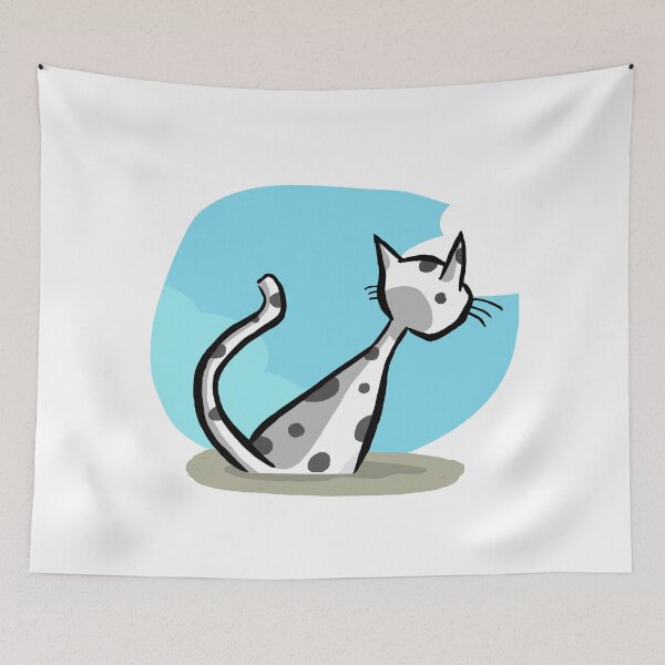 Item preview, White Cat Black Spot. B09 designed and sold by ParissiFriends.