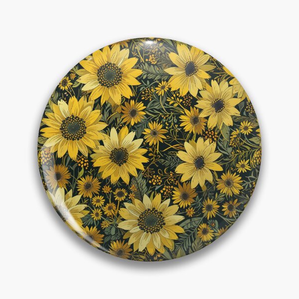 Item preview, Rosinweed, yellow flowers pattern designed and sold by CoolPixels.