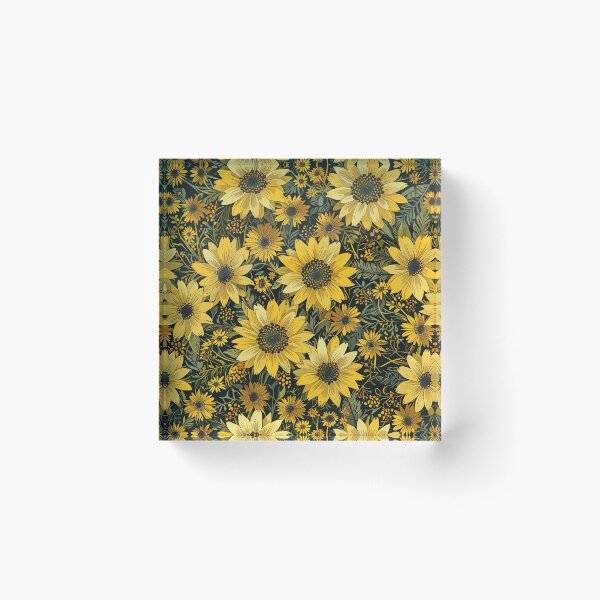 Item preview, Rosinweed, yellow flowers pattern designed and sold by CoolPixels.