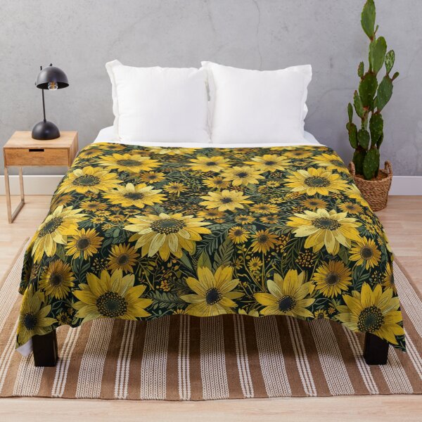 Item preview, Rosinweed, yellow flowers pattern designed and sold by CoolPixels.