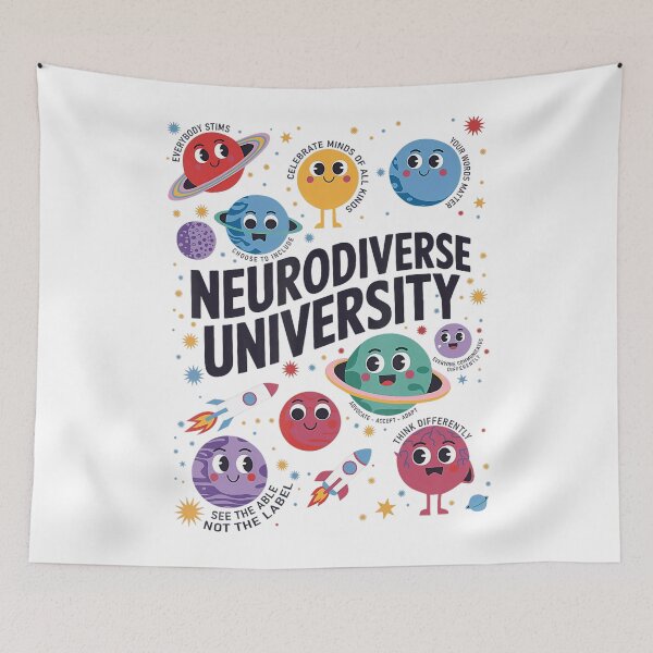 Item preview, Neurodiverse Universe Planet Autism Awareness Support Squad Funny designed and sold by FantasyFablesC.