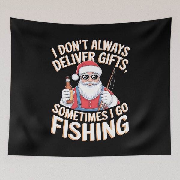 Item preview, Santa's Fishing Break designed and sold by SpeakingPrint2.