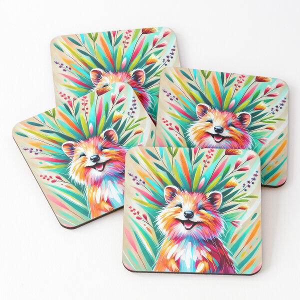 Item preview, Joyful Quokka Surrounded by Vibrant Floral Bursts designed and sold by ChrisButler.