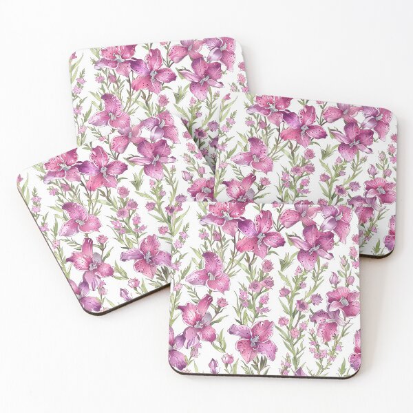 Item preview, Pink Purple Flowers and Greenery Pattern designed and sold by CoolPixels.