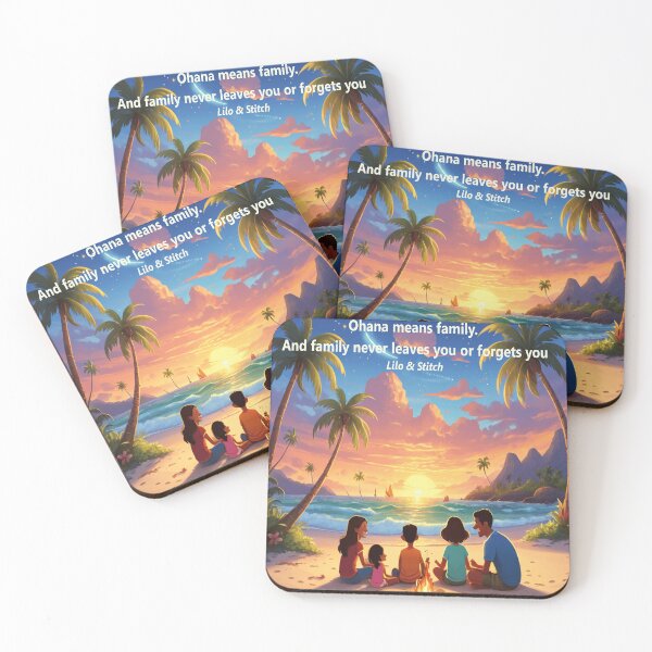 Item preview, Lilo & Stitch Children's Quote - "Ohana Means Family" - High-Quality Print, Cute and Motivational Decoration designed and sold by EdicionesJML.