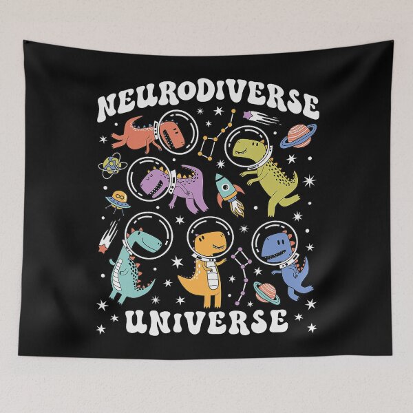 Item preview, Neurodiverse Universe Space Dinosaur Special Ed Teacher designed and sold by FantasyFablesC.