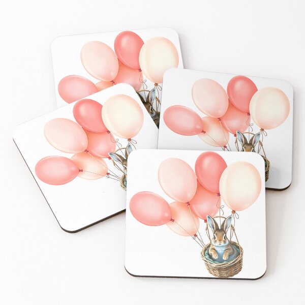 Item preview, Funny rabbit with balloons illustration designed and sold by Valentina-ty.