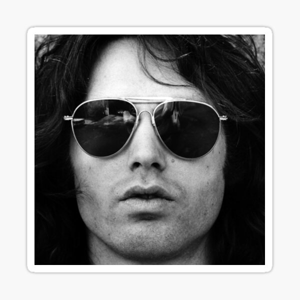 Item preview, Jim Morrison Sunglasses Black and White | TheAmericanPoet | The Doors designed and sold by TheAmericanPoet.