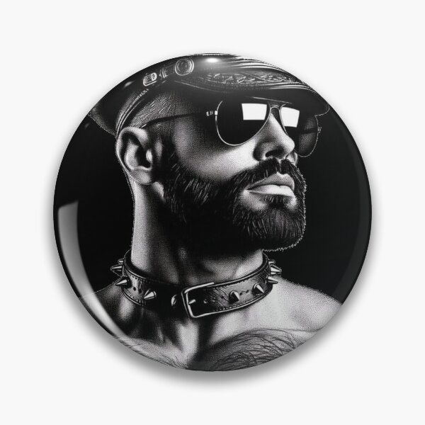 Item preview, Gay Leather Studded Daddy Hunk German Leder Pride Graphic Design designed and sold by ItsAKinkThing.
