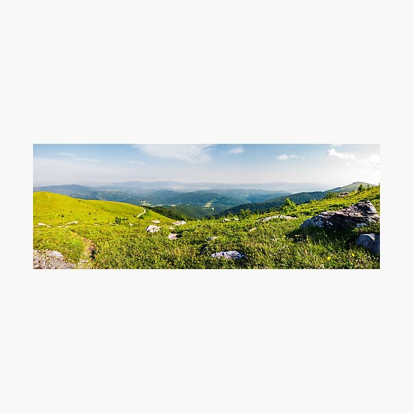 panoramic view from the hillside Photographic Print