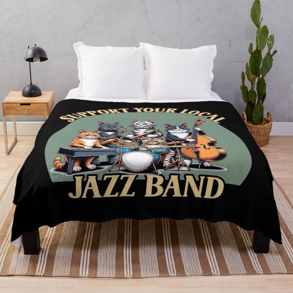 Item preview, Support Your Local Jazz Band Cats designed and sold by Primroaddesigns.