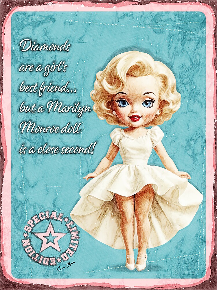 Diamonds and Dolls" Sticker for Sale by hen-c-art | Redbubble Diamonds and Dolls" Sticker for Sale by hen-c-art | Redbubble