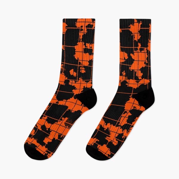 Item preview, Orange Black Irregular Abstract Pattern Design  designed and sold by PatternTitan.