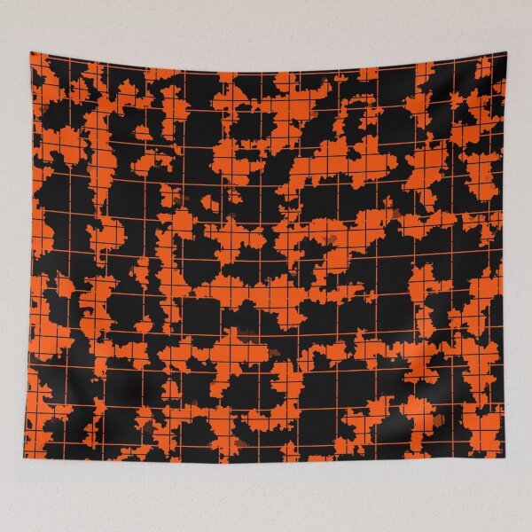 Item preview, Orange Black Irregular Abstract Pattern Design  designed and sold by PatternTitan.