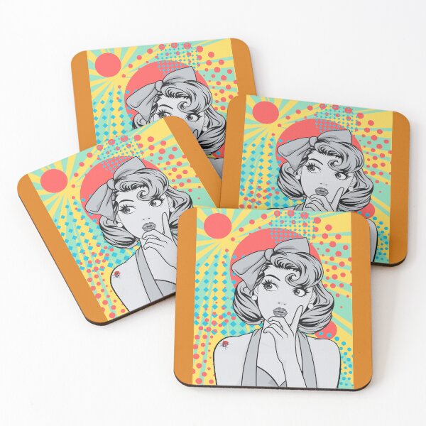 Item preview, Retro Woman, Contemplating, Pop Art, Beautiful, Vintage #4 designed and sold by AASparksDesigns.