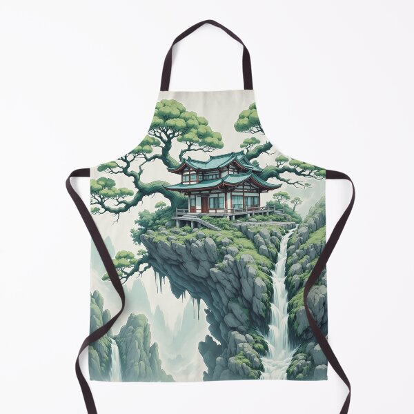 Item preview, Anime/Manga Art: Mountain Landscape with Teahouse designed and sold by Salimgor Hangaround Music.