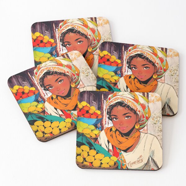 Item preview, Comoros Fruit Market – Retro Shoujo Glow designed and sold by PitsFusion Retro Atlas.