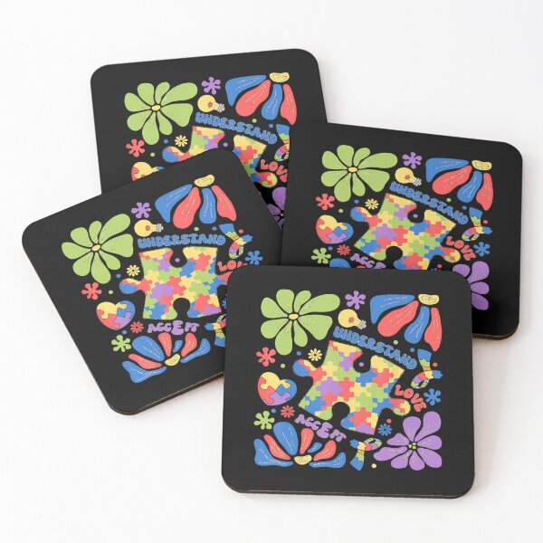 Item preview, Boho Floral Puzzle Autism Awareness Accept Understand Love designed and sold by lidanmasi.