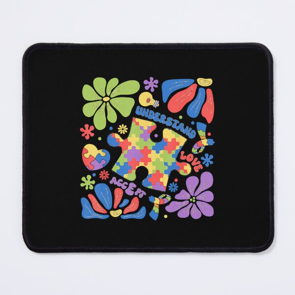 Item preview, Boho Floral Puzzle Autism Awareness Accept Understand Love designed and sold by lidanmasi.