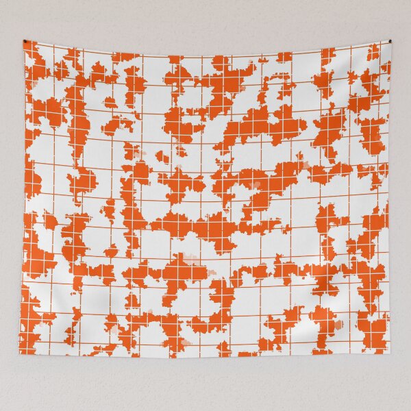 Item preview, Orange White Irregular Abstract Pattern Design  designed and sold by PatternTitan.