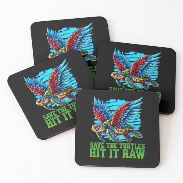 Item preview, Save The Turtles Hit It Raw designed and sold by Belarte.shop.