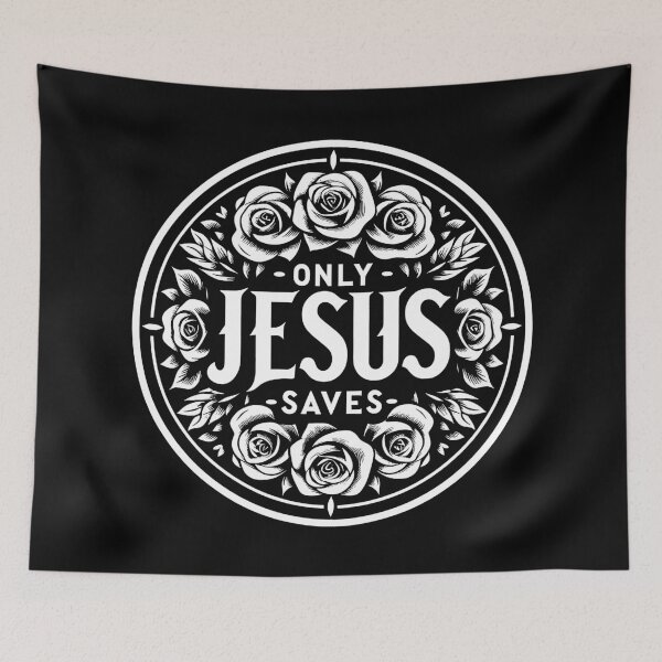 Item preview, Only Jesus Saves and Roses designed and sold by plushism.
