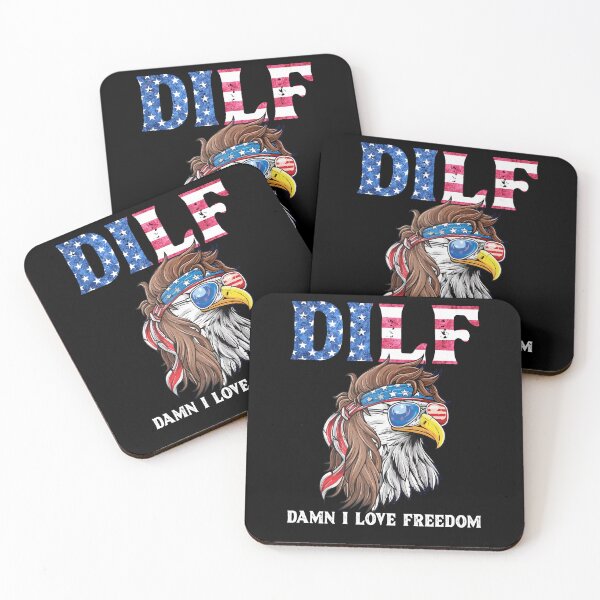 Item preview, DILF Damn I Love Freedom Eagle Funny Patriotic designed and sold by Dressed For  Duty.
